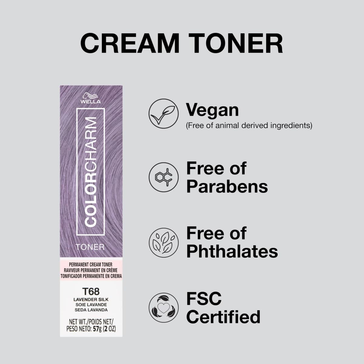 COLORCHARM Permanent Crème Toner| Free of Animal-Derivied Ingredients| Parabens Free| Gluten Free| T12 Silver Mist| 2 Fl oz. thumbnail 5