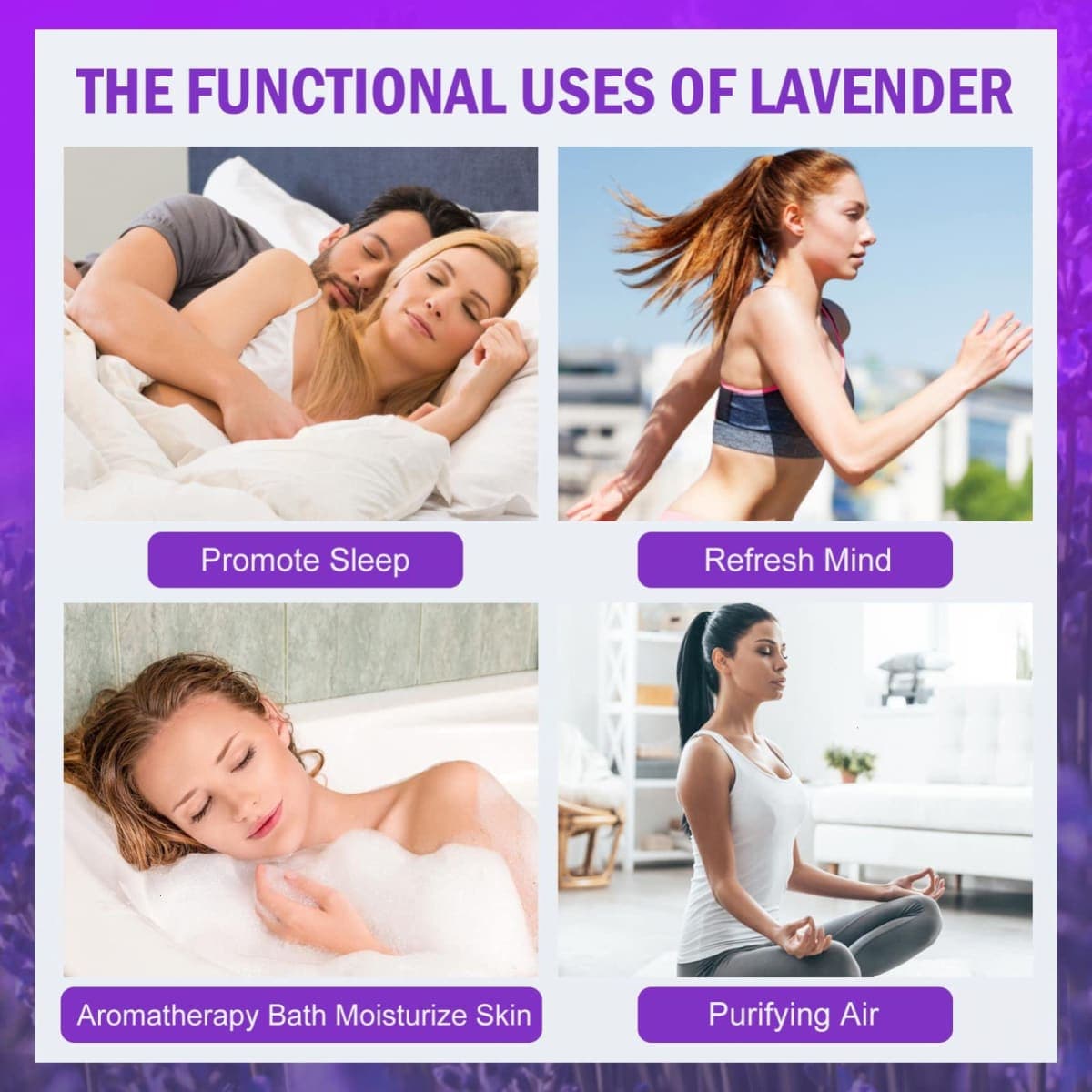 Timoo Dried Lavender Bundles 100% Natural Dried Lavender Flowers for Home Decoration, Photo Props, Home Fragrance, 4 Bundles Pack thumbnail 5