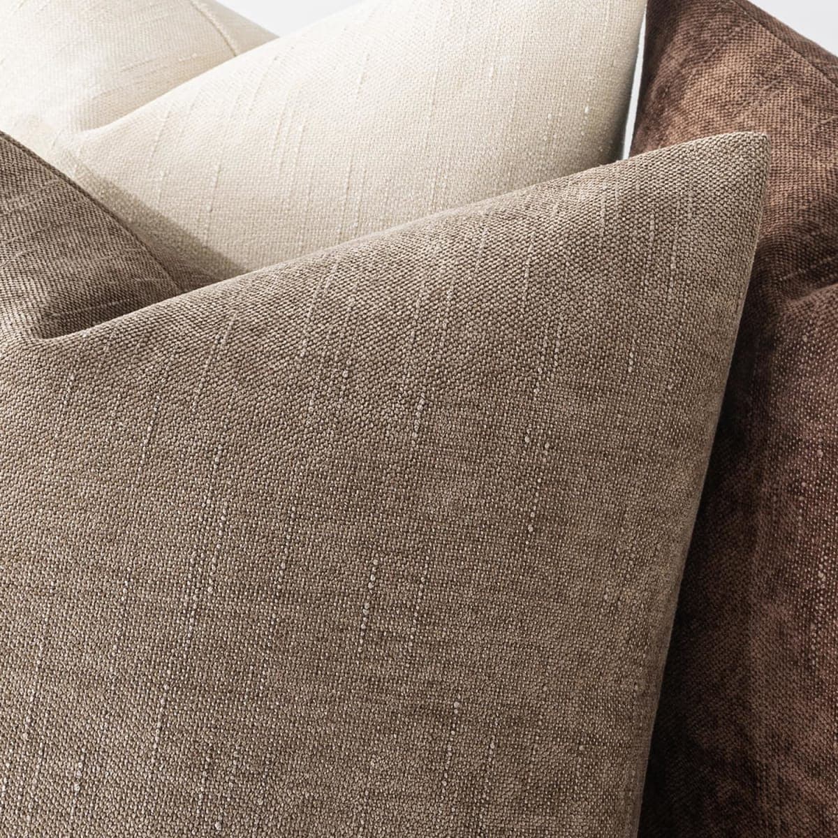 MIULEE Pack of 2 Decorative Throw Pillow Covers Soft Chenille Throw Pillows Solid Textured Cushion Covers for Couch Sofa Bedroom Living Room 18x18 Inch, Taupe Grey thumbnail 5