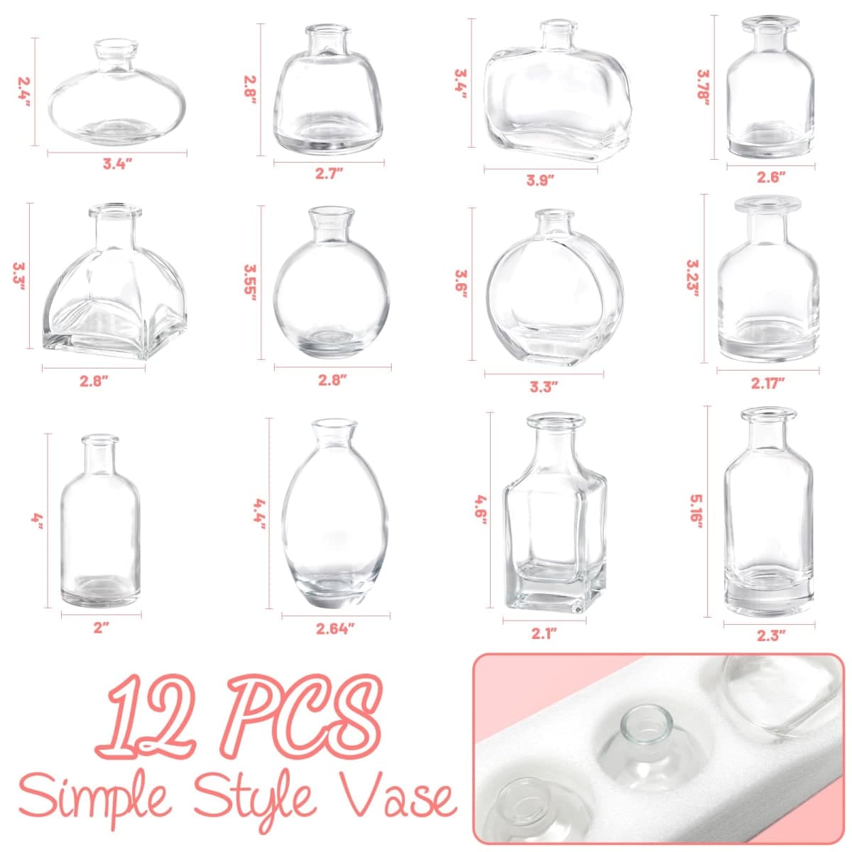 12PCS Bud Vases thumbnail 2