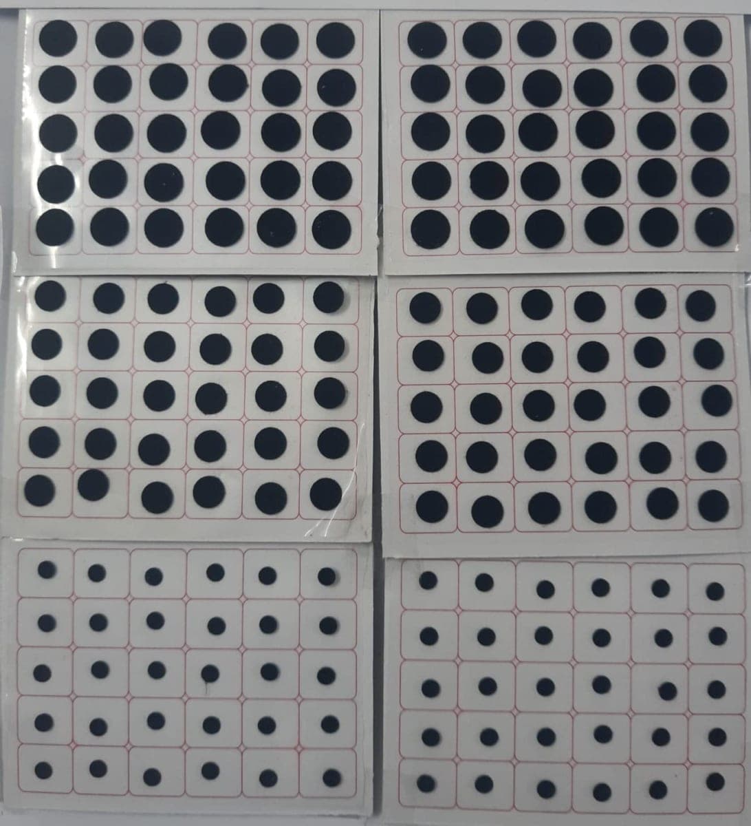 720 Bindi Count Black Color Multi Size Polka Dots Indian Daily Use or Craft work Bindi (Black) thumbnail 2