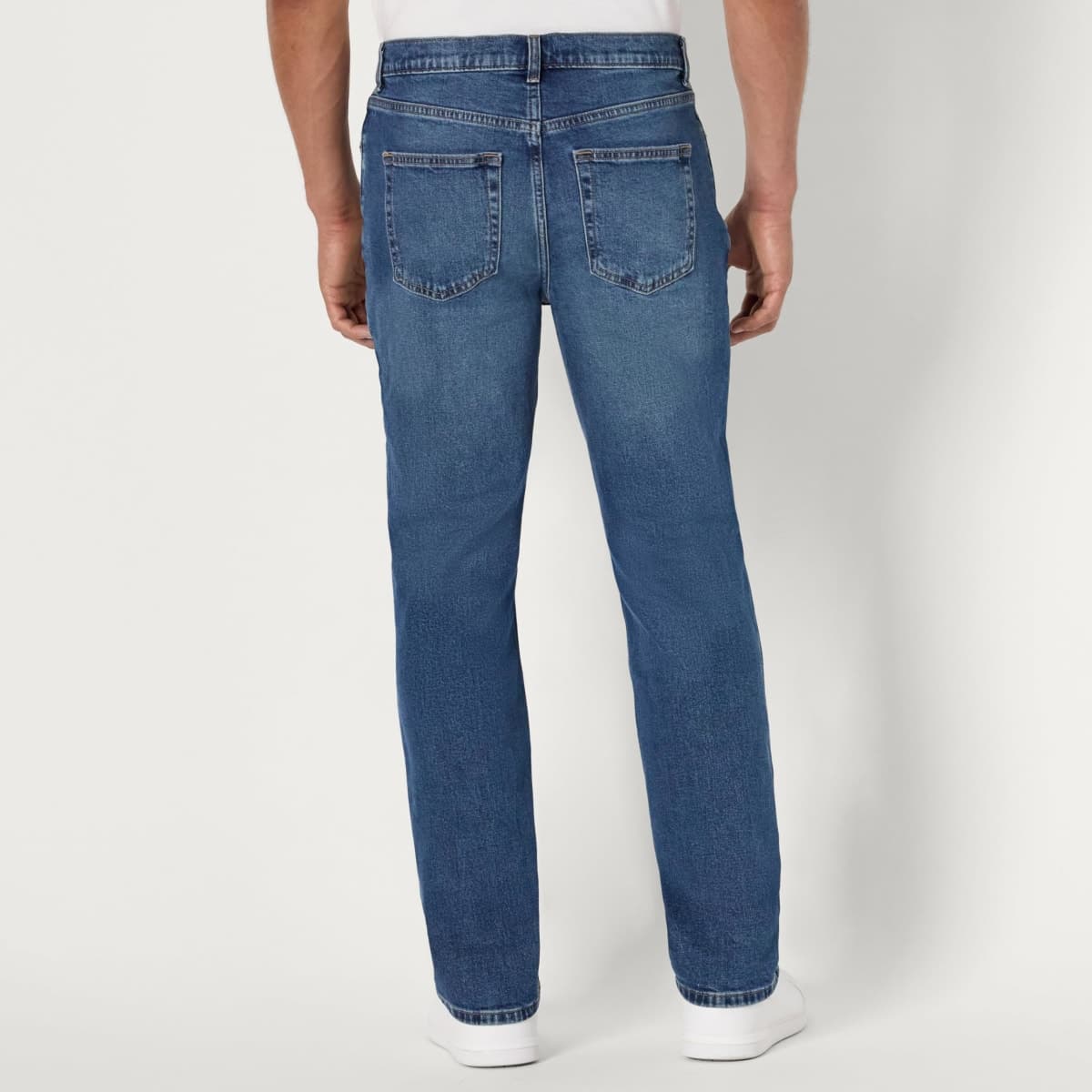 Amazon Essentials Men's Low Stretch Slim Straight Jean, Stone Medium Wash, 32W x 28L thumbnail 2