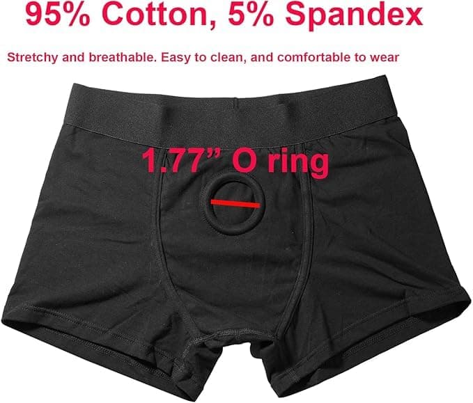 ANNUO panties Black box brief -4XL size, Black, 4X-Large thumbnail 2