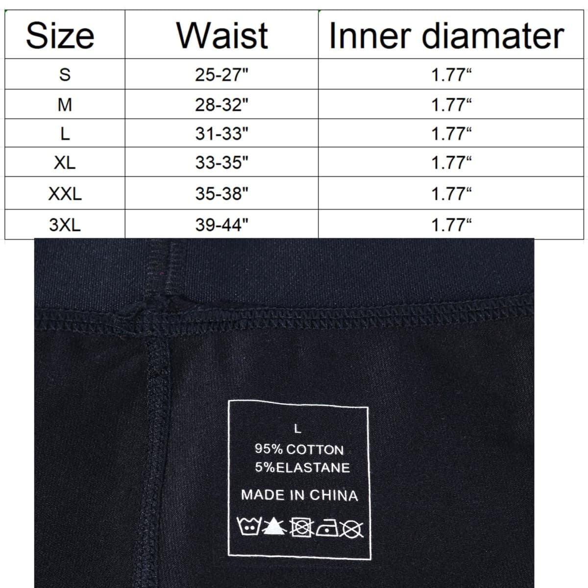 ANNUO panties Black box brief -4XL size, Black, 4X-Large thumbnail 3