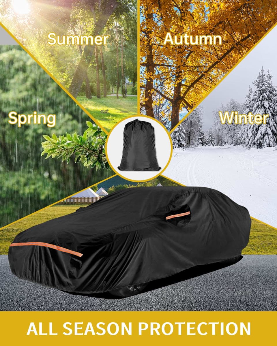 Car Cover Waterproof All Weather Custom Fit for Ford Mustang 1994-2023 2024,210D Oxford Cotton Full Outdoor Automtive Heavy Duty Covers Windproof Snowproof Dustproof UV Hail Protection Accessories thumbnail 5