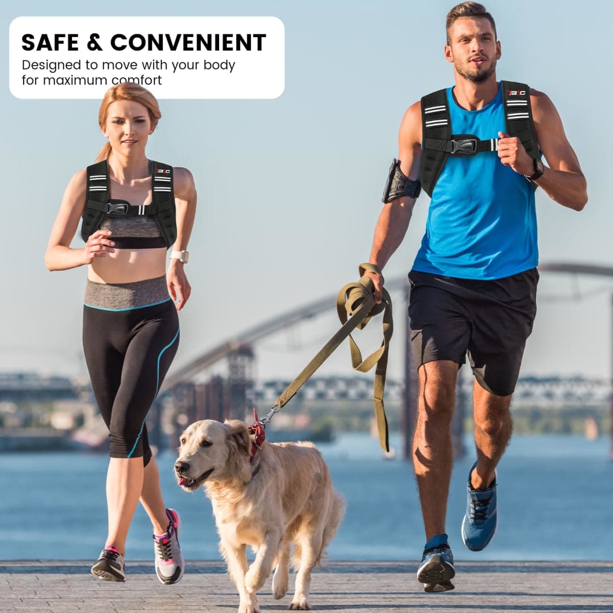 Weighted Vest for Women 8Lbs with Reflective Stripe and Double Adjustable Buckle Straps Weight Vests for Walking, Weight Loss, Training, Running thumbnail 4