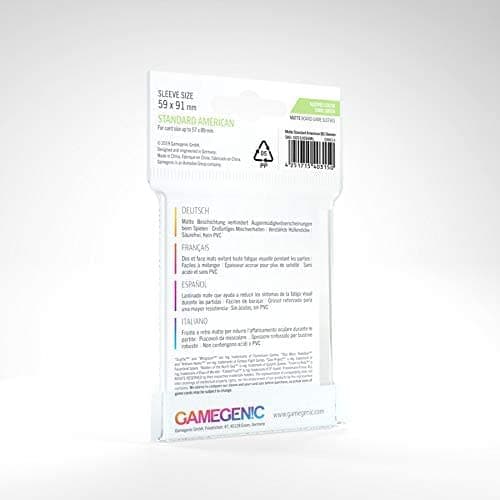 Gamegenic Card Sleeves – Matte Standard American-Sized 50CT – Smooth & Tough Card Sleeves – Card Size up to 57mm x 89mm - Compatible with Arkham Horror, Twilight Imperium, Zombicide thumbnail 3