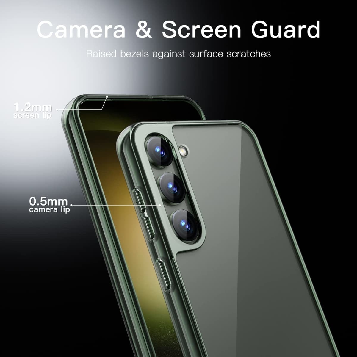 JETech Case for Samsung Galaxy S23+ / S23 Plus 5G 6.6-Inch, Non-Yellowing Shockproof Bumper Protective Phone Cover, Anti-Scratch Hard PC Back (Green) thumbnail 5