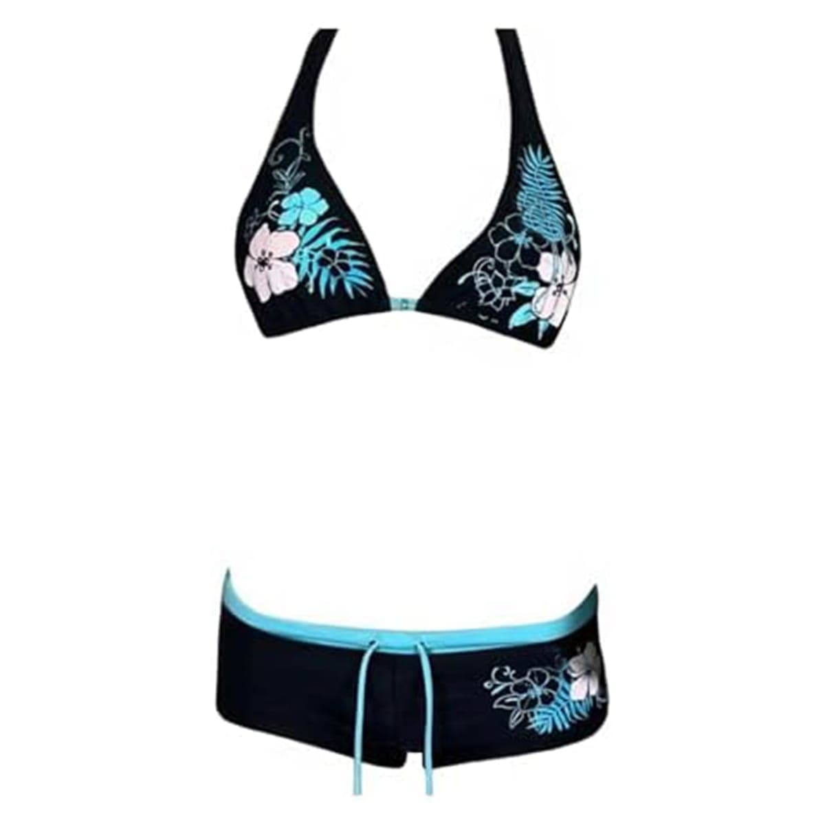 2 Piece Y2k Halter Bikini Sets Women Sexy Swimsuit Beach Sets Cute Summer Going Out Outfits 2025 Vacation 2000s, Black, Medium — image 1