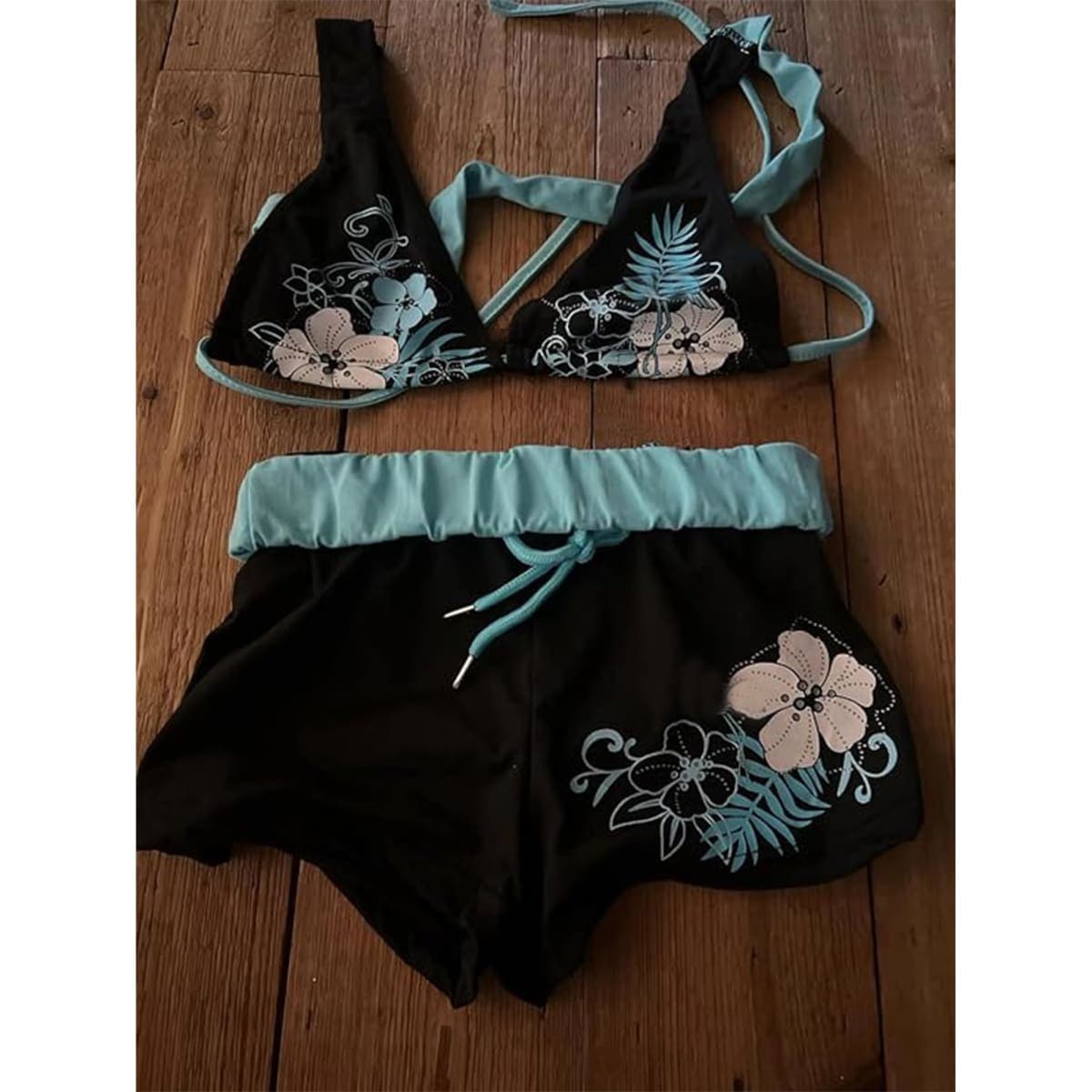 2 Piece Y2k Halter Bikini Sets Women Sexy Swimsuit Beach Sets Cute Summer Going Out Outfits 2025 Vacation 2000s, Black, Medium thumbnail 5