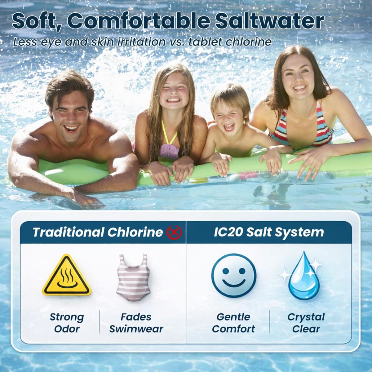 IC20 Salt Cell Saltwater Chlorine Generator,Replacement Cell Fit for Pentair IntelliChlor IC20,EC-520554 520554 Power Center,Salt Chlorinator System for Inground Pools up to 20,000 Gallons thumbnail 4