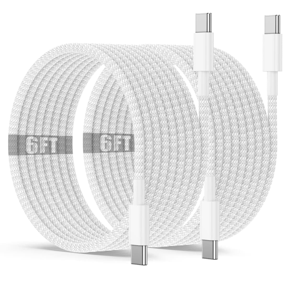 USB C to C Charging Cable 6ft, 60W Fast Type C to C Charger Cord Long for Apple iPhone 17 Pro Max/17 Air/16 Pro Max/15 Plus, MacBook Pro 2021/2020/2019,iPad 12.9/11 inch/Mini/Air 5/4,Samsung Galaxy — image 1