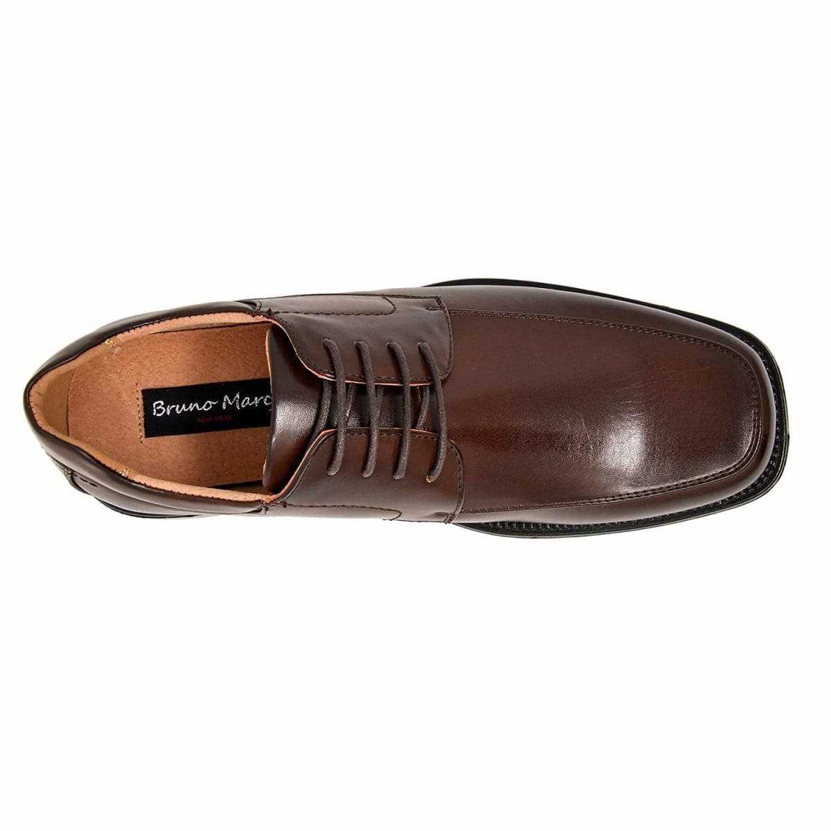 Bruno Marc Men's Dark Brown Square Toe Classic Business Dress Shoes Goldman-01 Size 14 M US thumbnail 2