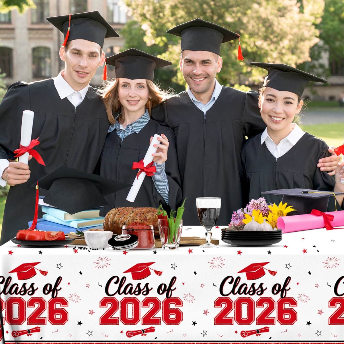YTGUVBK Graduation Tablecloth (Red) thumbnail 4