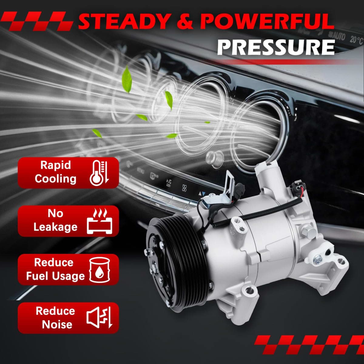 Autodevil AC Compressor Fit for 1.5L for CR-V 2017-2022, for Civic 2016-2021, Air Conditioning Compressor with Clutch Replace for 388105AAA01 198277 thumbnail 3