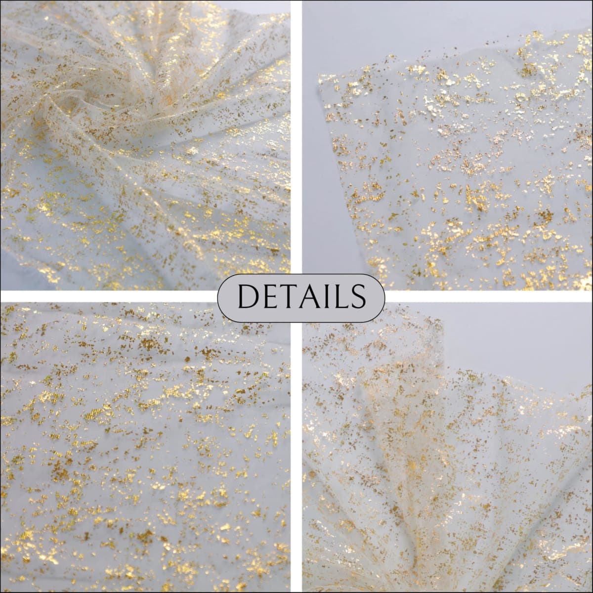 Snowkingdom 10 Ft Gold Table Runner, Sheer Gauze Chiffon Tulle Cheesecloth Sequin Glitter Metallic Foil, Table Decorations for Home Wedding Anniversary Party Birthday Holiday Christmas Thanksgiving thumbnail 4