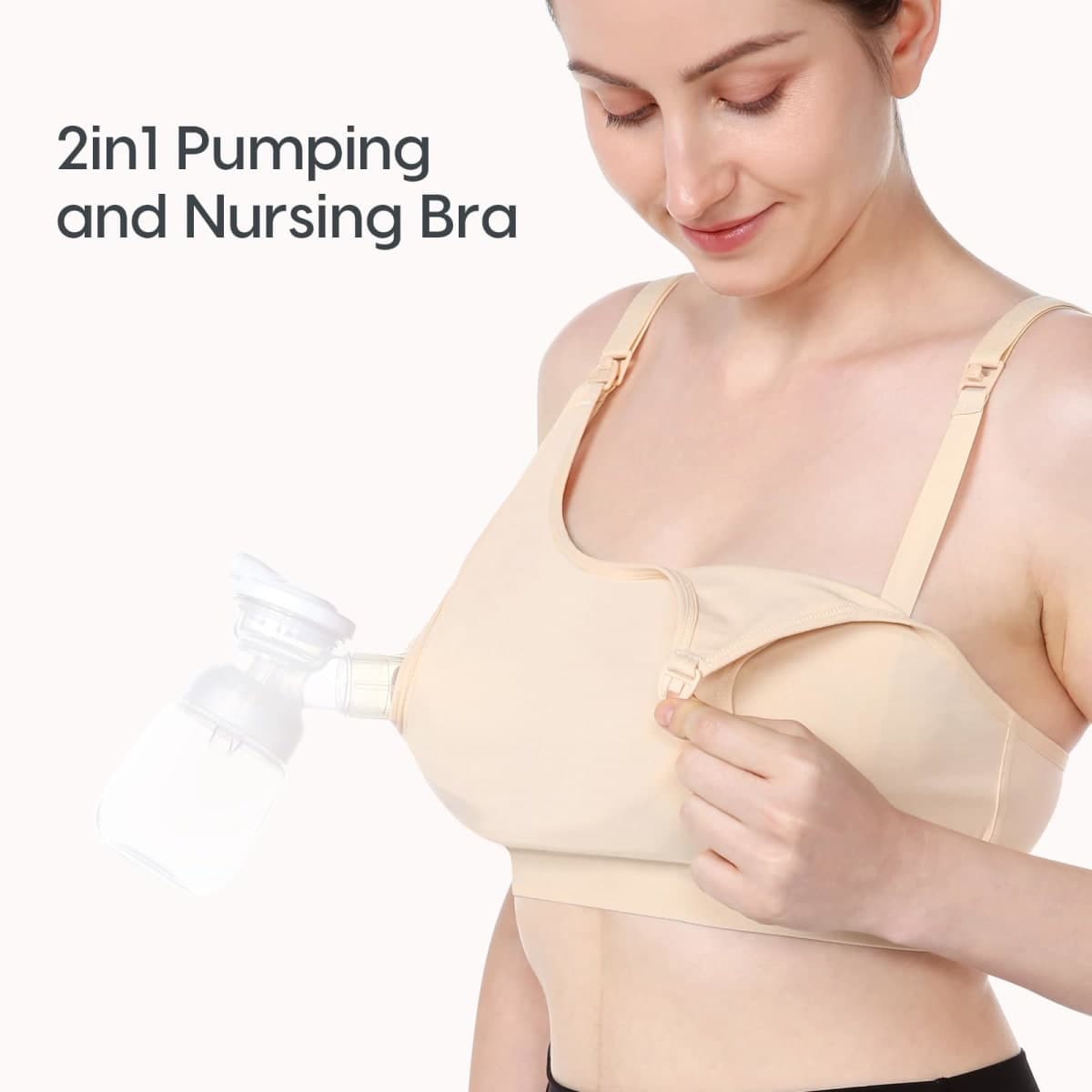 Momcozy Pumping Bra, Pumping Bra Hands Free 3 Pack Comfortable All Day Wear Pumping and Nursing Bra in One Holding Breast Pump for Spectra, Lansinoh, Medela thumbnail 4
