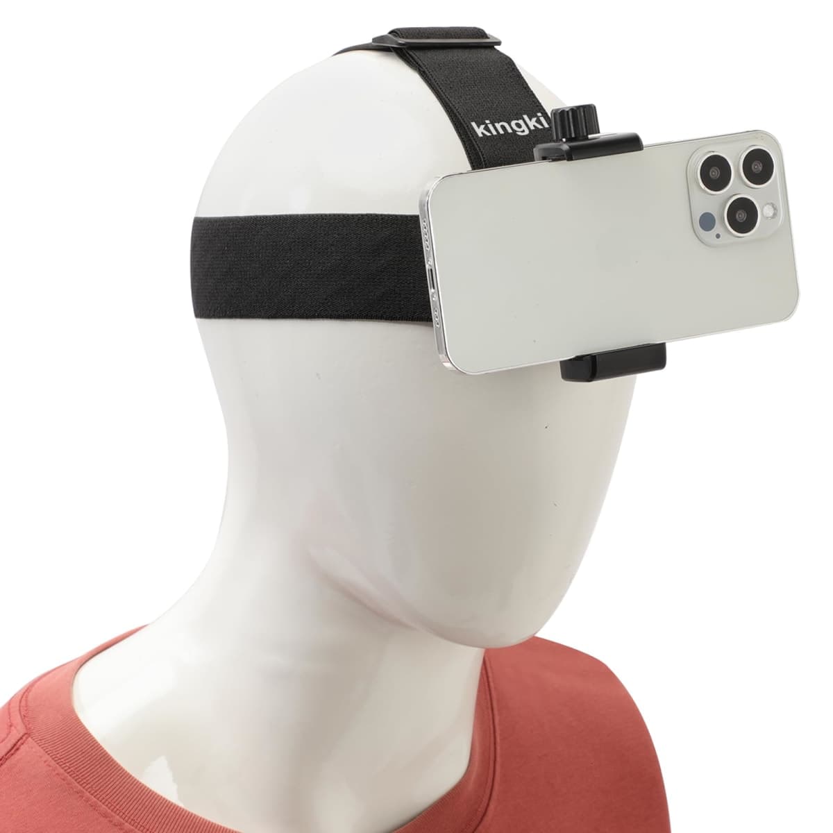 Head-Mounted Mobile Phone Holder,First-Person View Video Outdoor Live Shooting Bracket with Phone Clip(4"-7") for iPhone Samsung Smartphones and GoPro Insta360 Sony DJI Action Camera Head Mount Strap — image 1