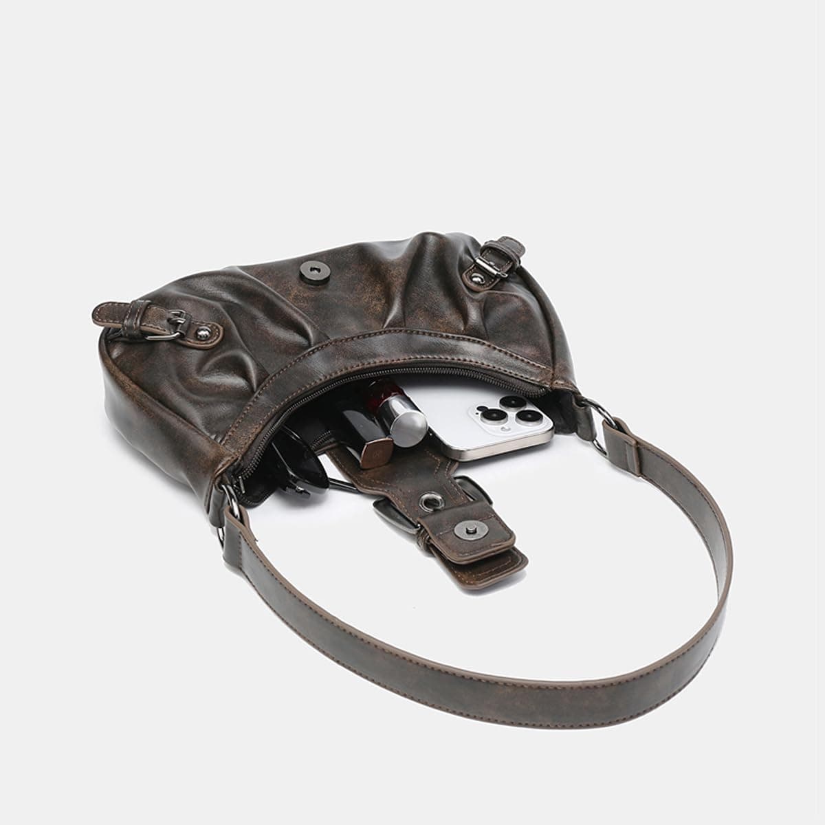 Women's Y2K Purse Shoulder Bag Top Handle Handbag Small Punk Hobo Clutch Purses Bags Trendy thumbnail 3