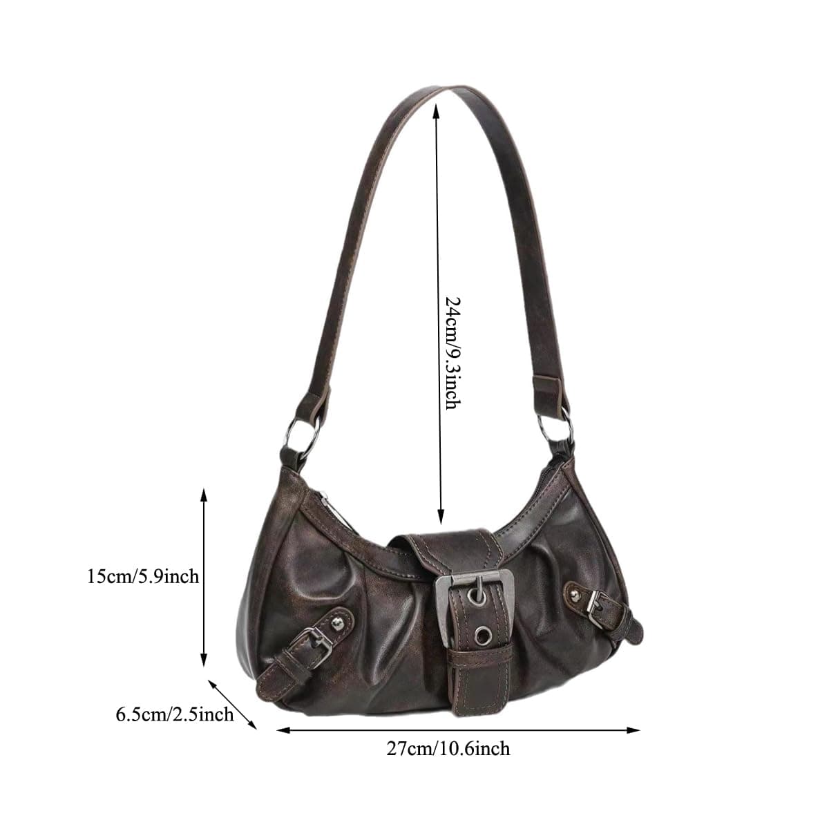 Women's Y2K Purse Shoulder Bag Top Handle Handbag Small Punk Hobo Clutch Purses Bags Trendy thumbnail 5