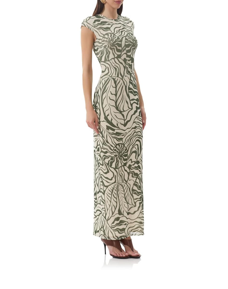 AFRM Women's Cody Dress, Green Zebra, Large — image 1