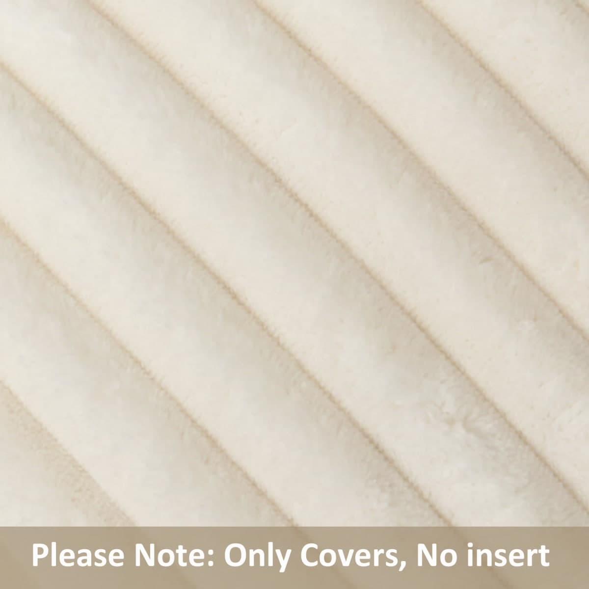 Kevin Textile Soft Plush 14x20 Inch Lumbar Pillow Cover 1 Pack, Luxury Fluffy Faux Fur Striped Flannel Rectangle Cushion Case for Couch Sofa Chair Bed Home Decor, Cream White thumbnail 4