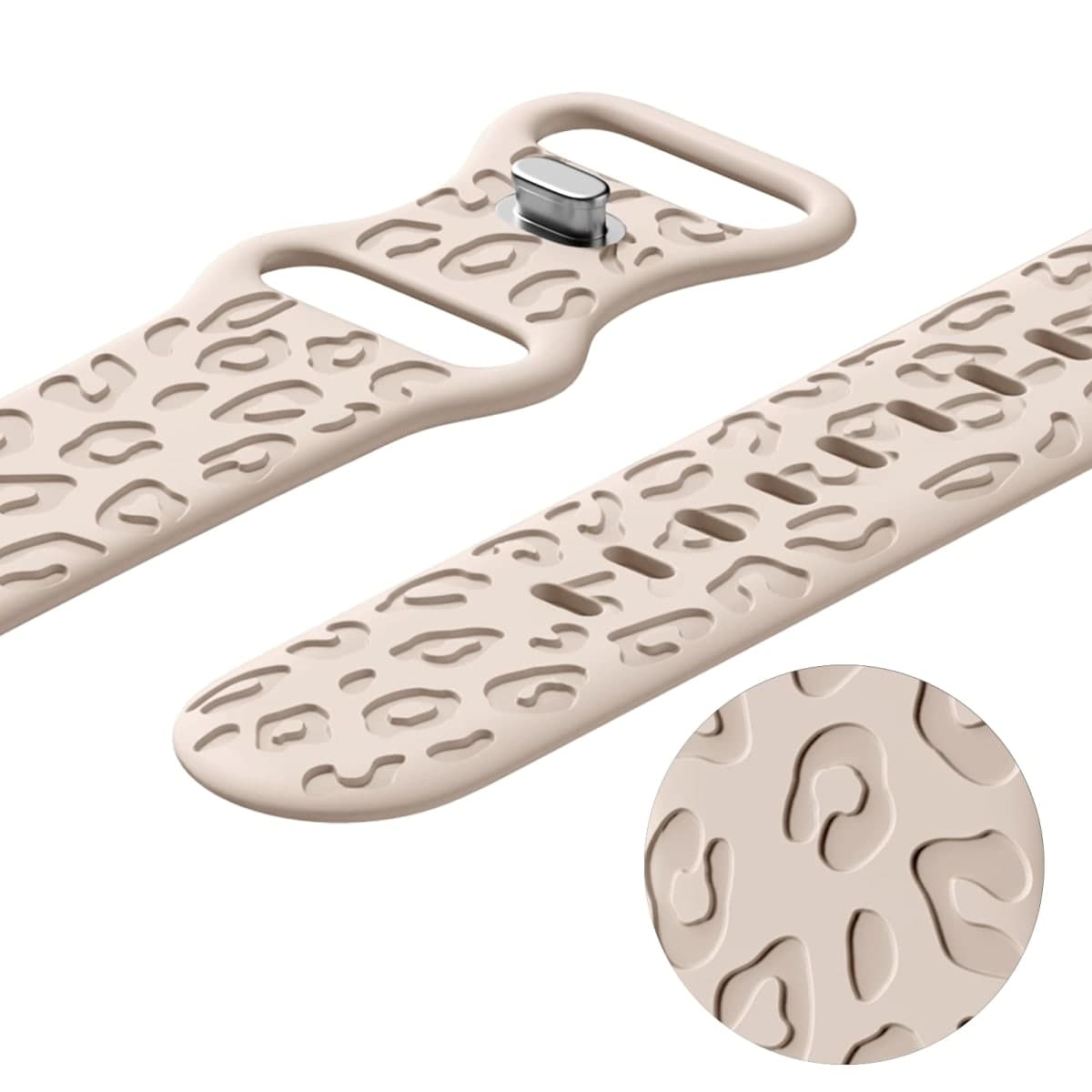4Pack Leopard Engraved Bands Compatible with Apple Watch Band for women 40mm 41mm 38mm, Soft Silicone Cheetah Sport Strap for iWatch Series 10 9 8 7 6 5 4 3 2 1 SE Ultra/Ultra 2-4PCS-A thumbnail 5