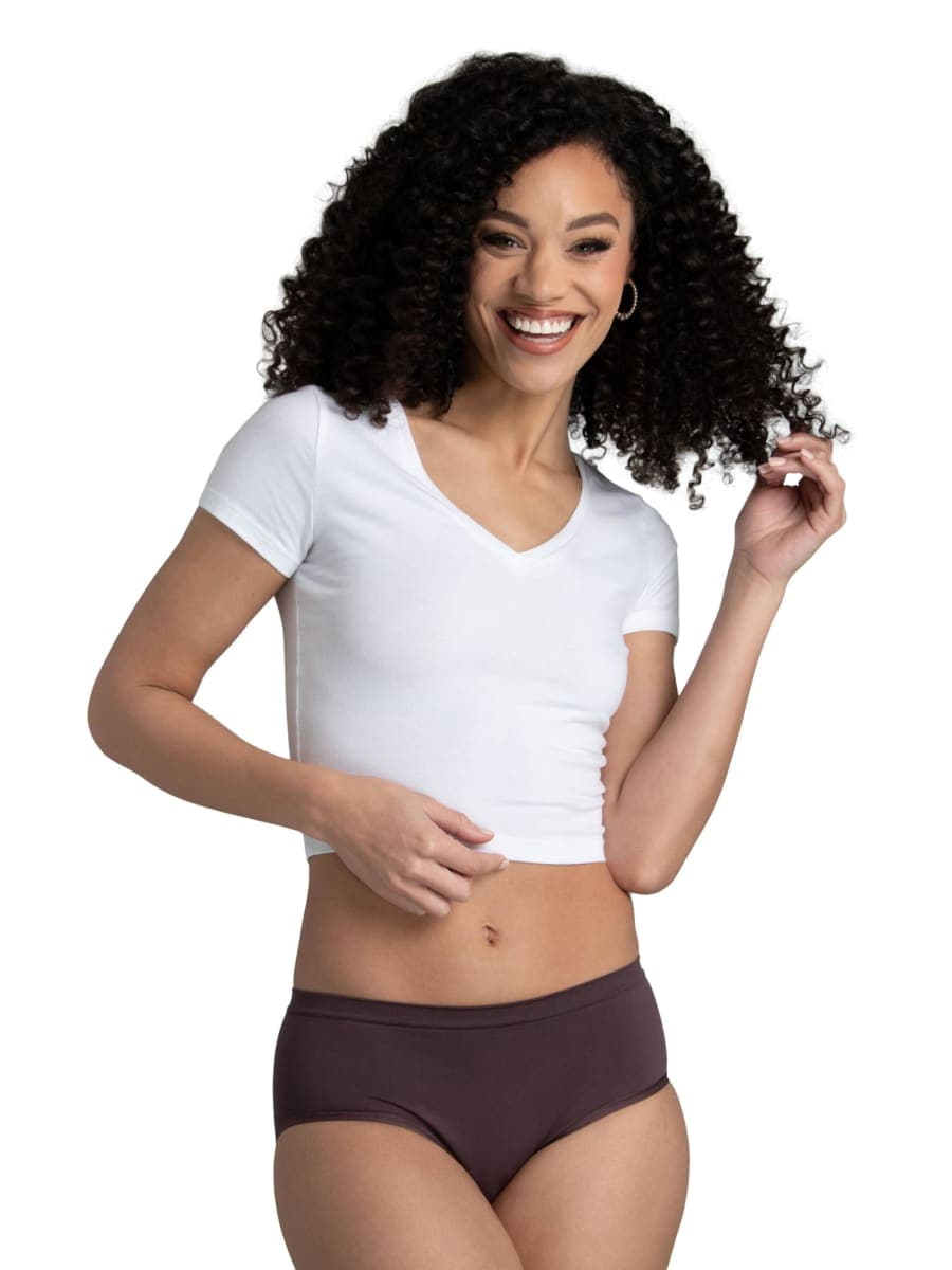 Fruit of the Loom Women's 6 Pack Seamless Underwear Multipack, Hipster , Assorted, 7 thumbnail 3