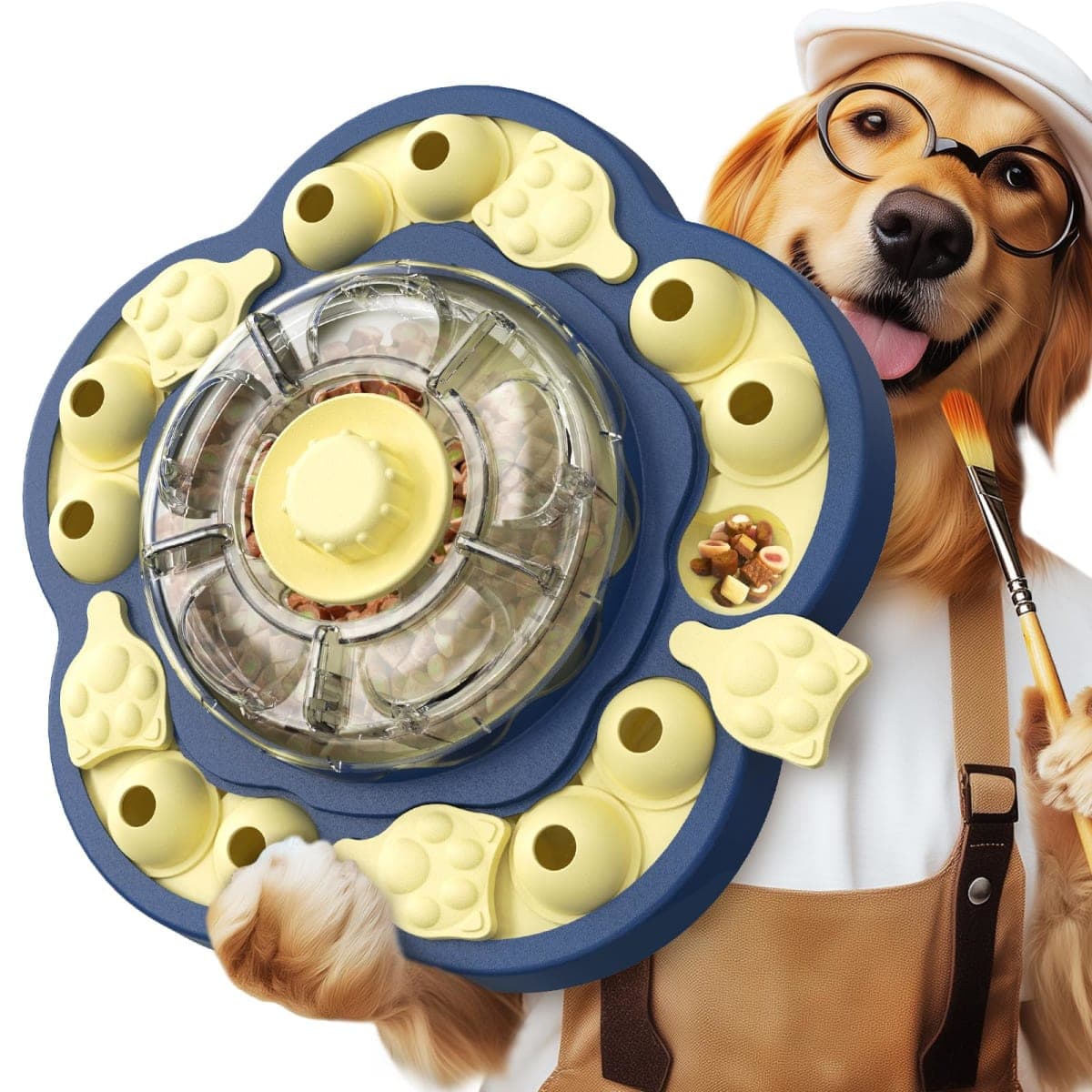 KADTC Dog Puzzle Toys for Medium/Large Dogs Slow Blow Puzzles Feeder Food Dispenser Treat Feeding Level ３ in 1 Puppy Interactive Games Boredom Mentally Stimulating Brain Toy Mental Stimulation BB US — image 1