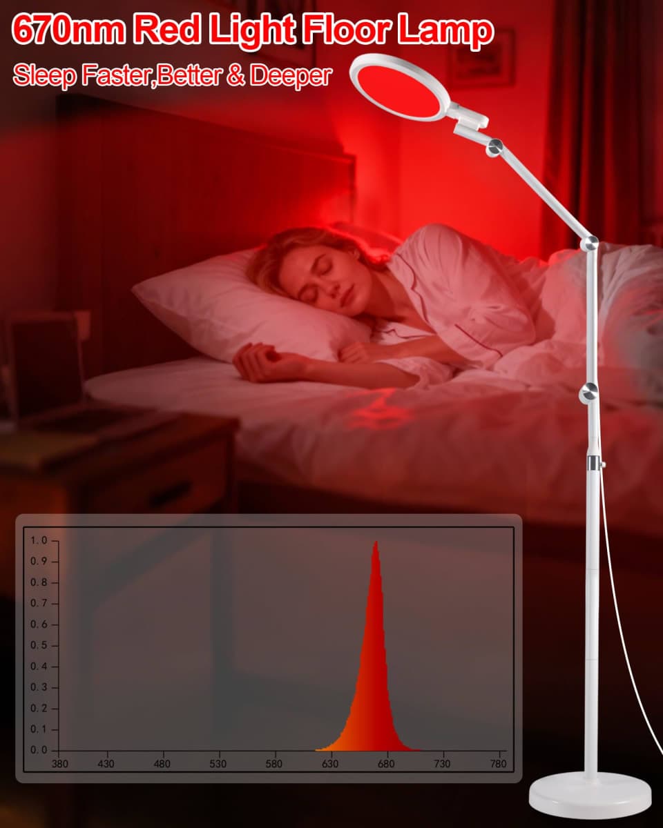 Finezeal Light Therapy Floor Lamp - 11000 Lux Full Spectrum Sun Lamp, 9 Color Temperature & 670nm Red Light, Touch/Remote Control(Need Pairing), 10 Brightness Levels LED Sunlight Lamp for Home Office thumbnail 4