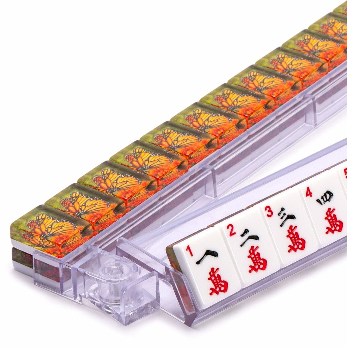 Yellow Mountain Imports Modern Mahjong Racks with Built-in Pushers - Clear - Set of 4 thumbnail 2