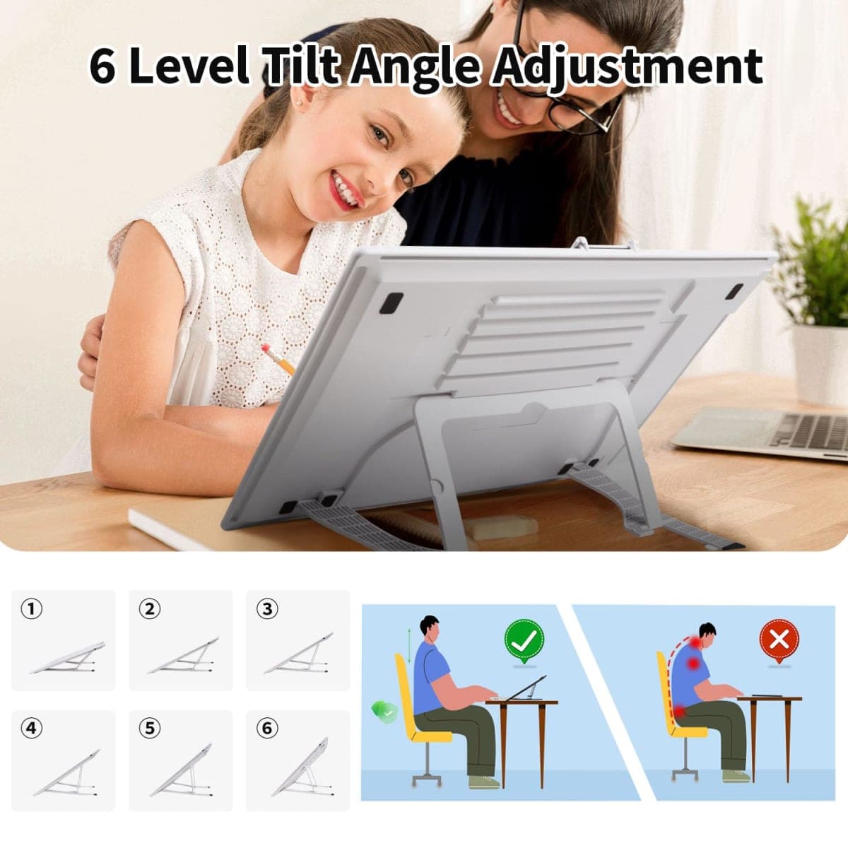 Rechargeable A3 Diamond Art Light Board with Padded Case,Light Pad with Stand,3 Colors Stepless Dimmable and 6 Levels of Brightness Light Box for tracing,Diamond Painting,Drawing,Sketching(White) thumbnail 3