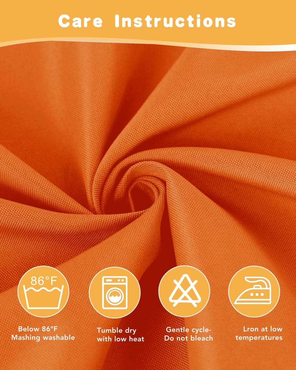 HolidayIdeas Outdoor Curtains for Patio Waterproof, 4 Panels - 54 x 95 Inch - Privacy Protection & Light Filtering Curtains Grommet Outside Curtains for Porch, Gazebo, Pergola (Mecca Orange) thumbnail 5