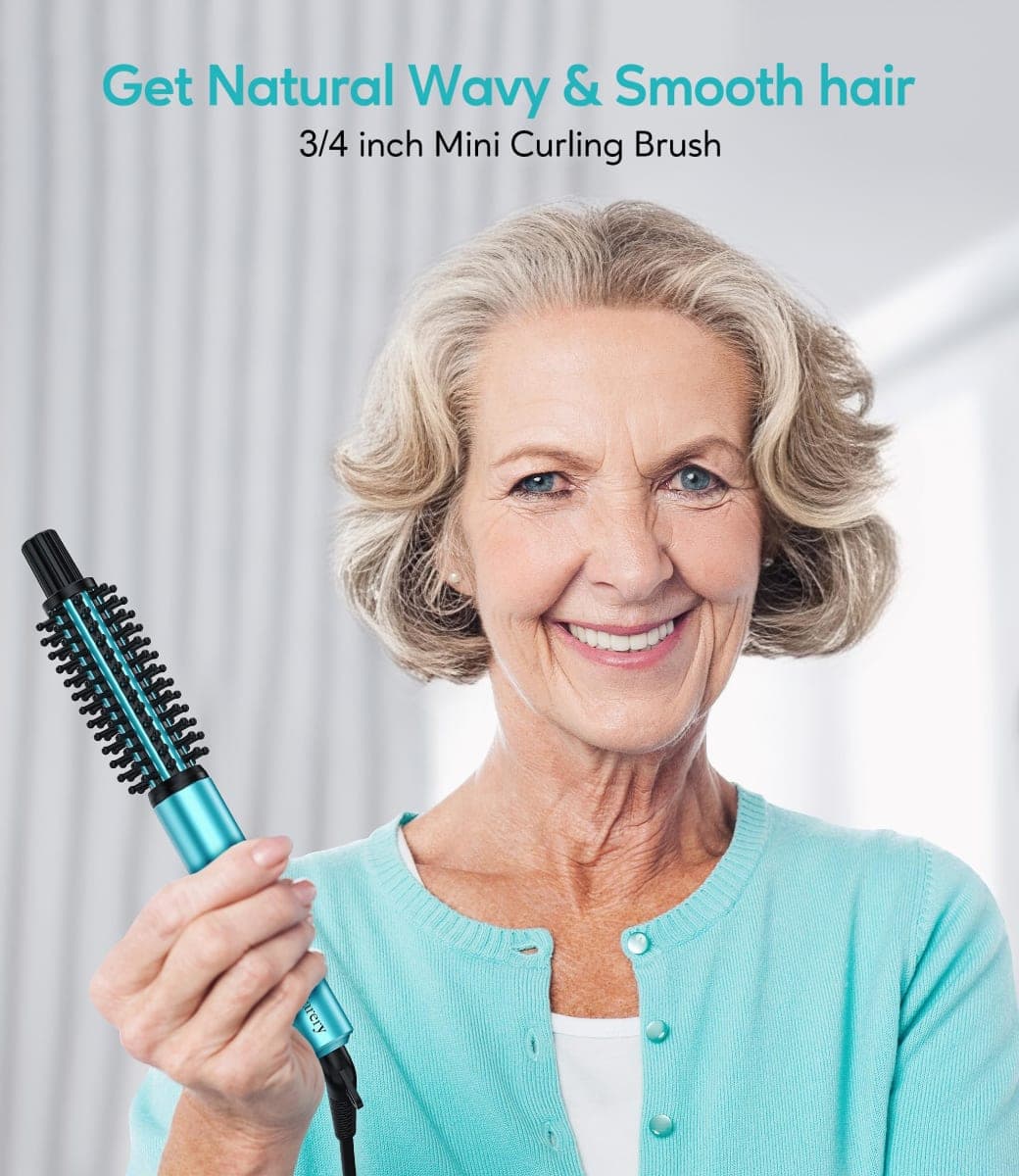 Farery Mini Thermal Brush 3 Temperature Adjustable, 3/4 Inch Travel Curling Iron for Short Hair, Heated Round Brush for Touch-ups and Small Curls, Lightweight Curling Wand for Thin Hair, Dual Voltage thumbnail 3