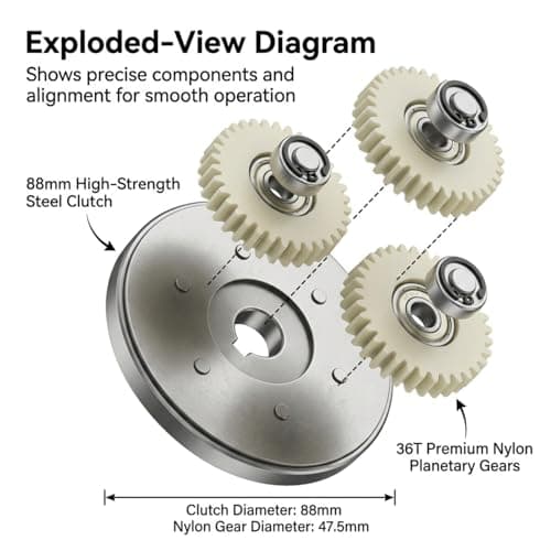 Planetary Gear Motor, E Bike Motor Gear Clutch Kit, 36 Teeth E Bike Wheel Hub Motor Planetary Gears for Electric 500W 750W thumbnail 3