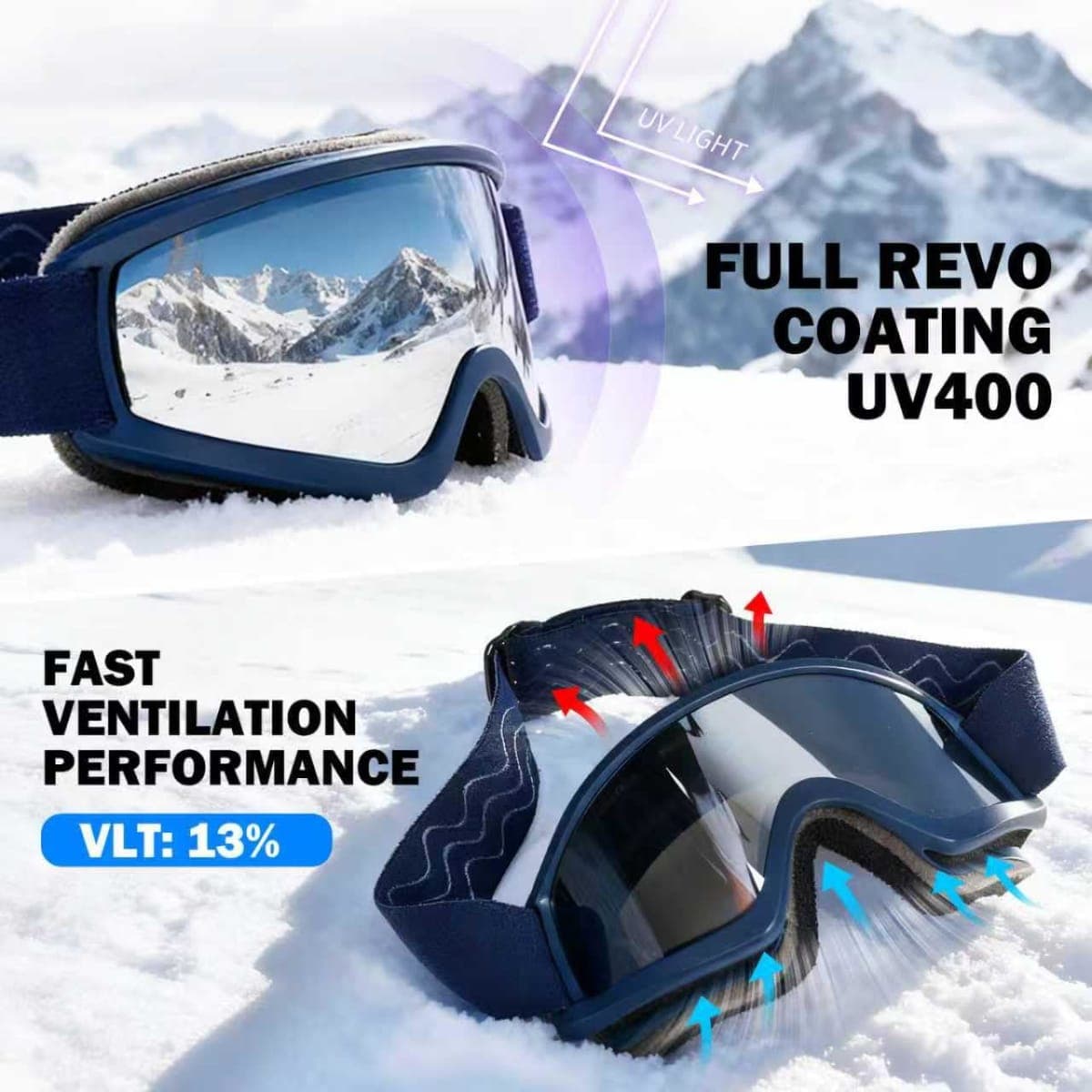 JQF Gear Ski Helmet Snowboard Helmet for Men Women Adults Adjustable Fit JFX816 Snow Helmet for Snowboarding Skiing(Matte Pink-ski Goggles, Medium) thumbnail 5