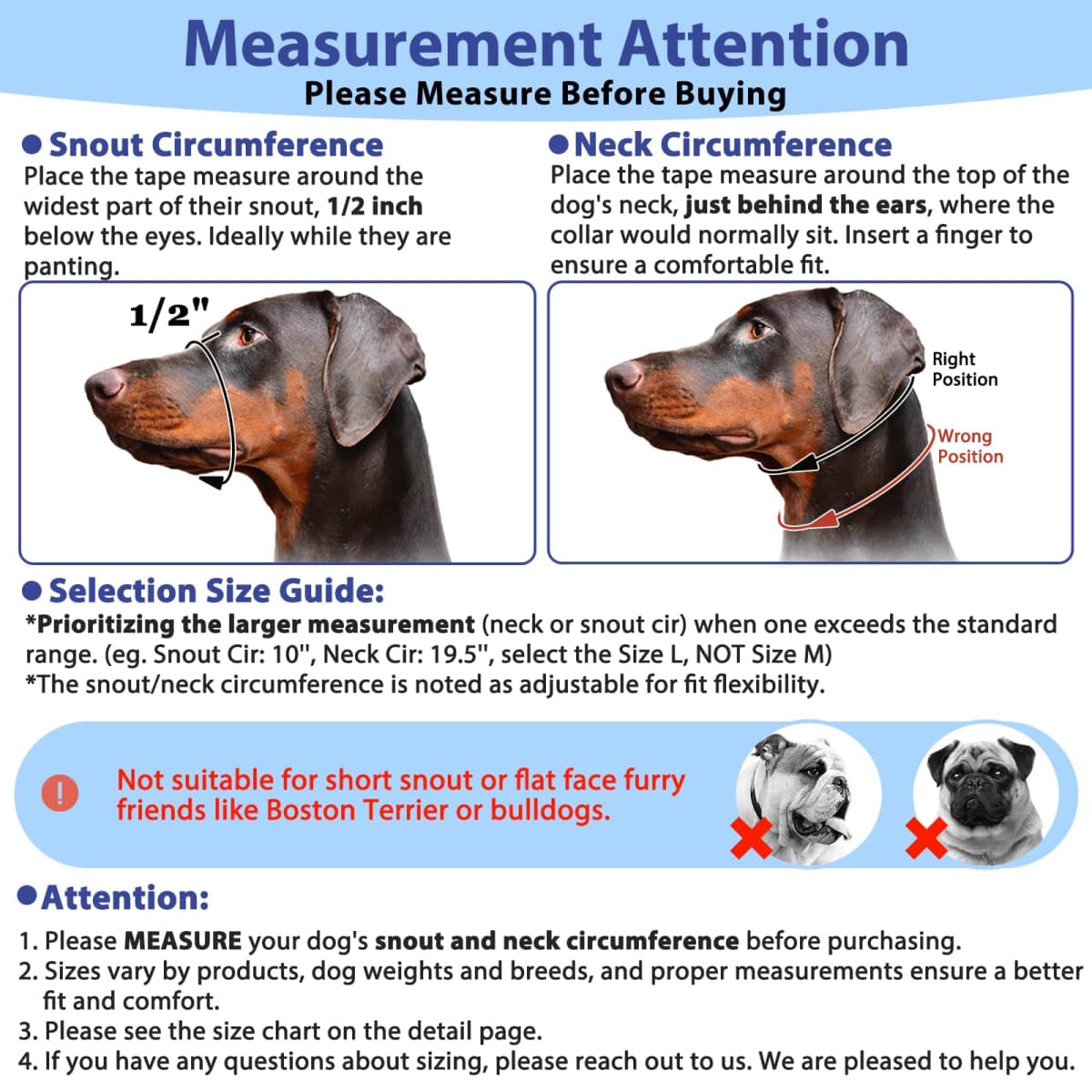 BARKLESS Soft Dog Head Collar, Padded No Pull Head Halter, Training Nose Leash with Safety Link for Medium Large Dogs, Adjustable Muzzle Leash, Easy Control for Walking(Blue, L) thumbnail 3