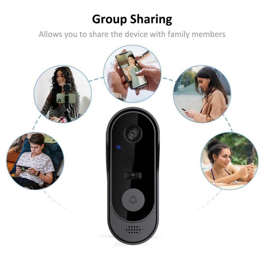 ZIG1 Doorbell Camera Wireless No Subscription, 1080p Video Doorbell with Chime, 2-Way Audio, Night Vision, 2.4G Wi-Fi, Indoor Outdoor thumbnail 3