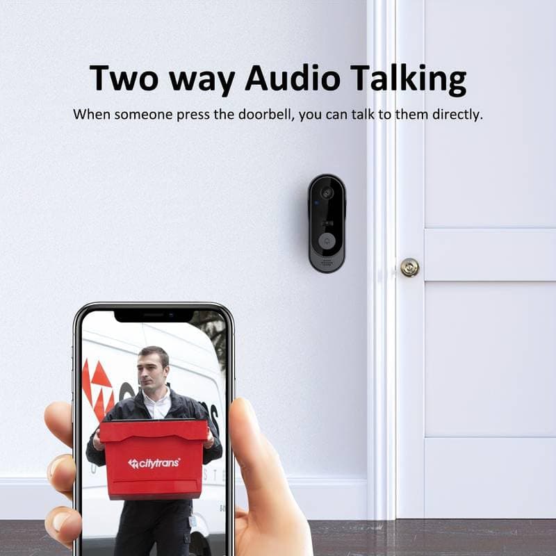 ZIG1 Doorbell Camera Wireless No Subscription, 1080p Video Doorbell with Chime, 2-Way Audio, Night Vision, 2.4G Wi-Fi, Indoor Outdoor thumbnail 5