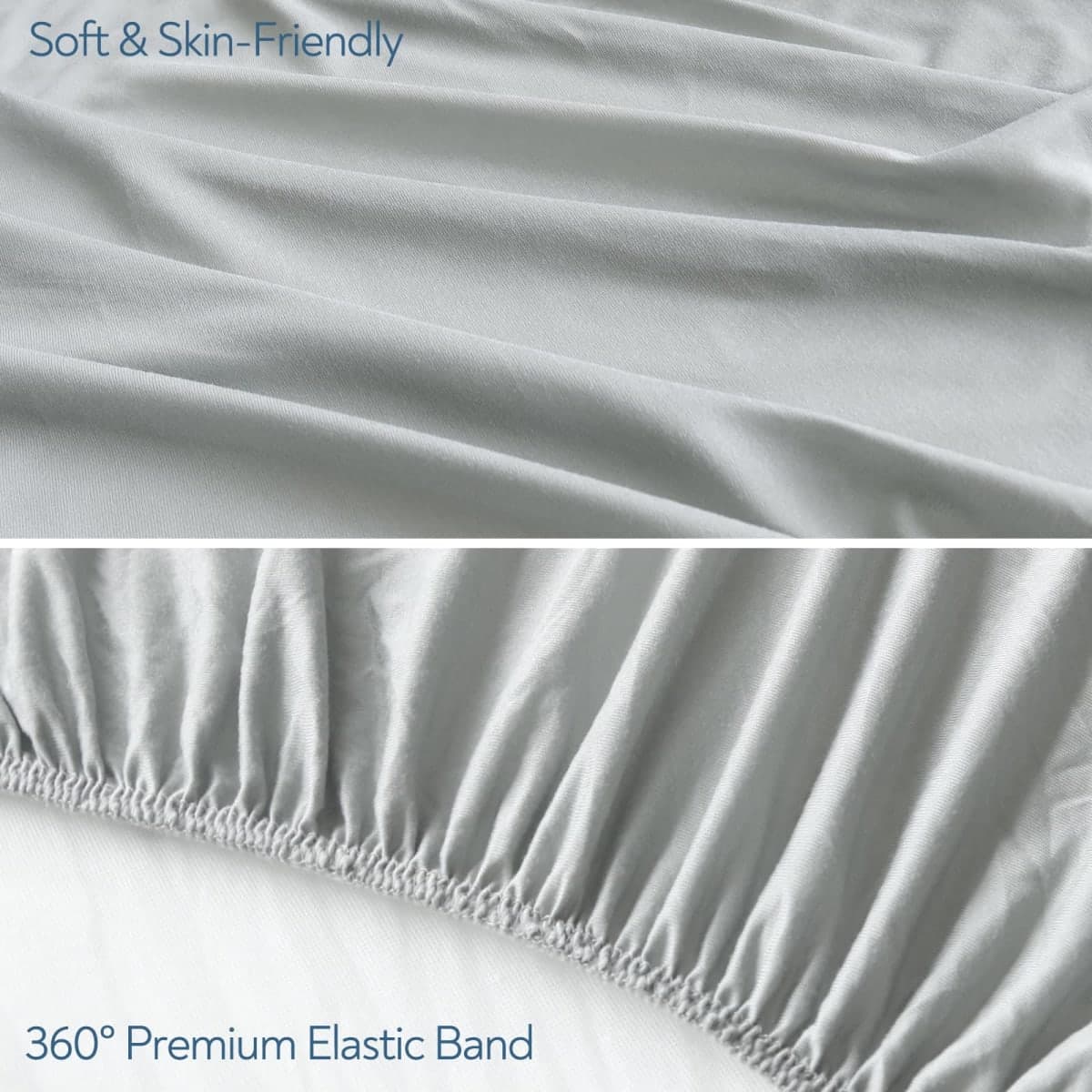 Stretchy Crib Sheets for Boys Girls, 2 Pack Baby Crib Sheets Fitted for Standard Crib and Toddler Bed Mattress 52" x 28", Soft and Breathable Fitted Crib Sheets Neutral, Grey thumbnail 2