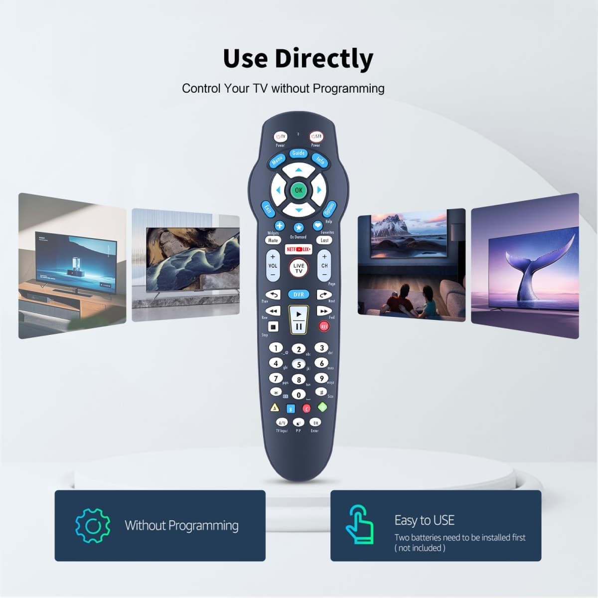 Snrigw Replacement Remote Control for Verizon Fios P265v 3.1 (RC2655101/02B) Frontier Cable Box TV thumbnail 2