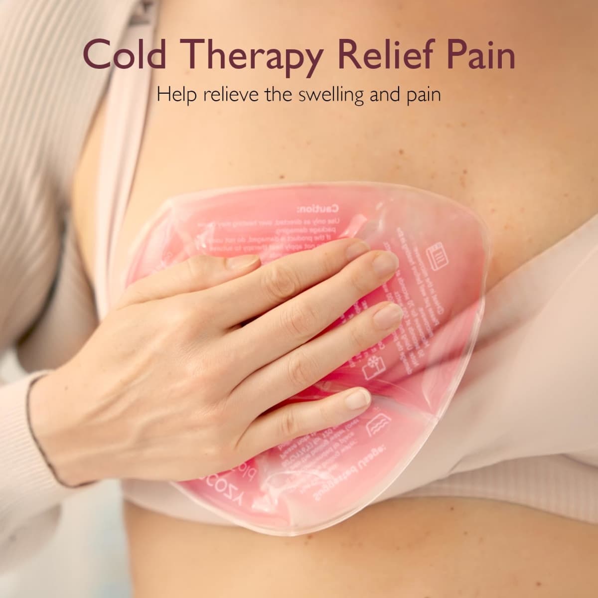 Momcozy Larger Breast Therapy Packs, Hot and Cold Breast Pads with 2 Soft Covers, Breastfeeding Essentials，2 Pack，Pink thumbnail 2