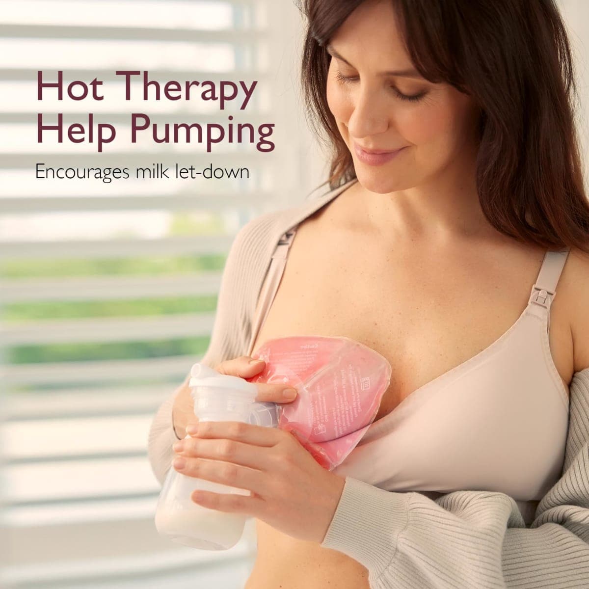 Momcozy Larger Breast Therapy Packs, Hot and Cold Breast Pads with 2 Soft Covers, Breastfeeding Essentials，2 Pack，Pink thumbnail 3