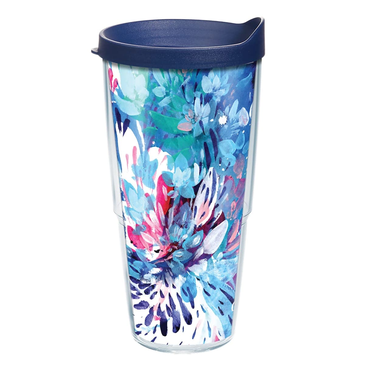 Tervis CreativeIngrid - Floral Wave Made in USA Double Walled Insulated Tumbler Travel Cup Keeps Drinks Cold & Hot, 24oz, Classic — image 1