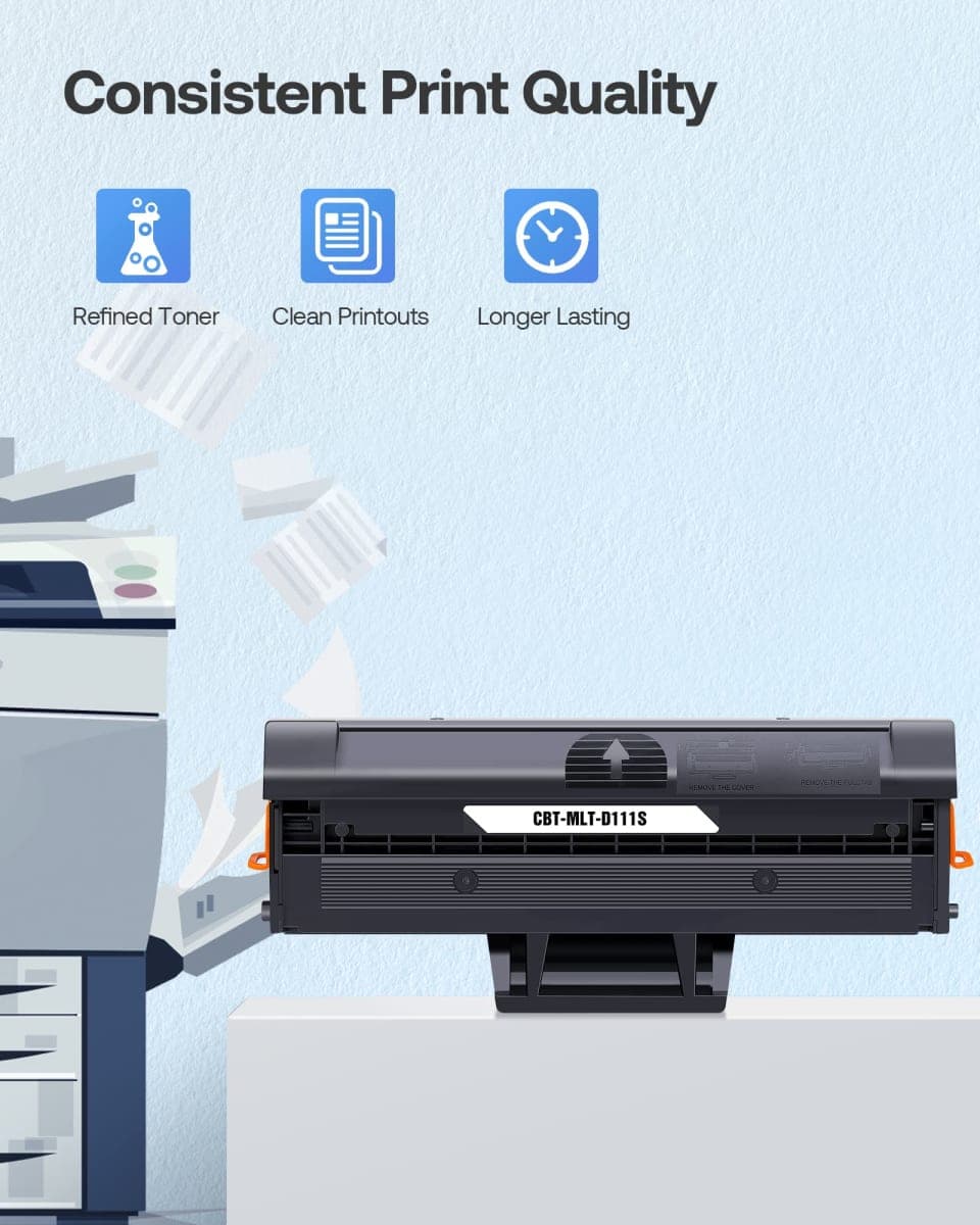 MLT-D111S Toner Cartridge High Yield Compatible for Samsung 111S MLT111S D111S Work with Samsung Xpress M2020W M2070FW M2070W M2020 M2024W Printer (2 Black) thumbnail 5