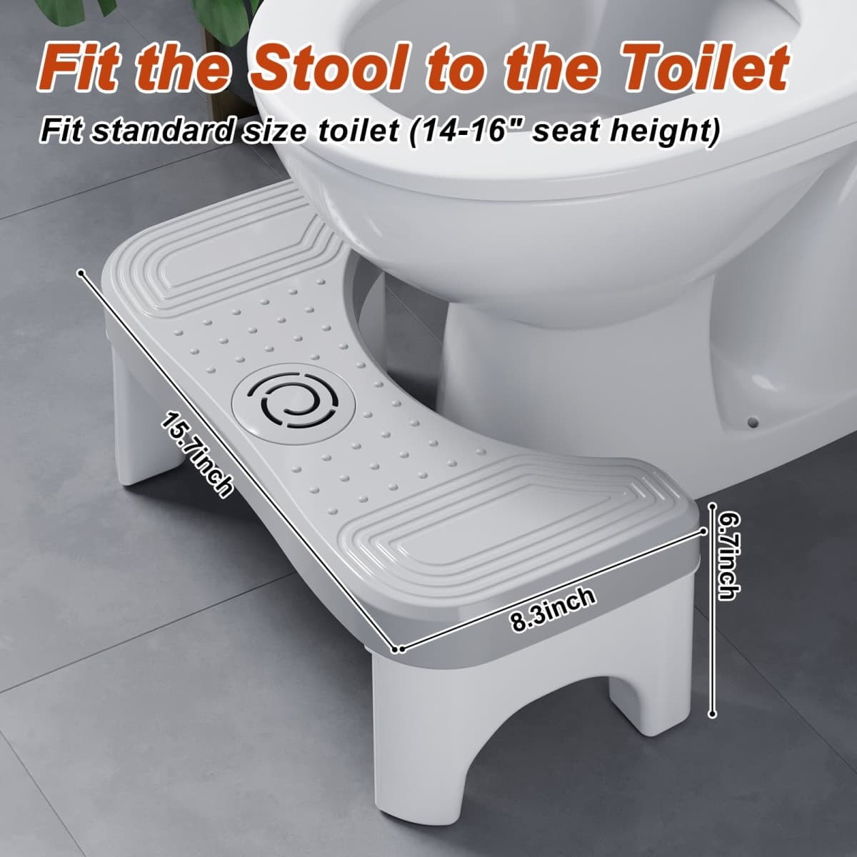 Squatting Toilet Stool for Adults, 7 Inch Poop Stool Squat Adult, Non-Slip Potty Stool for Pooping, Portable Toilet Step Foot Rest for Bathroom thumbnail 5