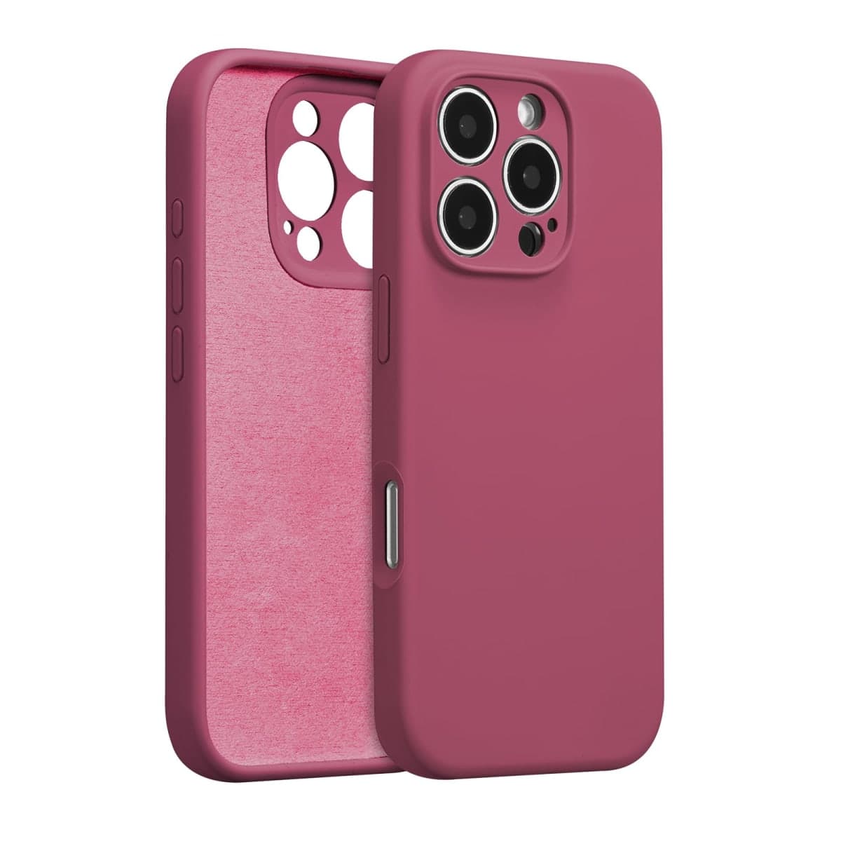 UCASONG for iPhone 16 Pro Case Silicone,with [Full Camera Protection][Soft Anti-Scratch Microfiber Lining],Liquid Silicone Ultra Slim Shockproof Phone Case for Men Women Girls-Wine Red — image 1