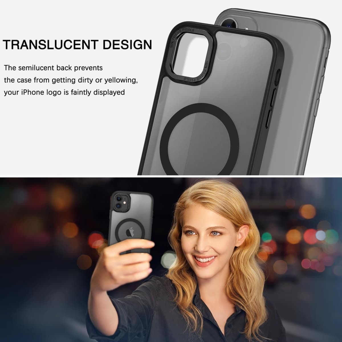 BENTOBEN for iPhone 11 Phone Case, Phone Case iPhone 11 Magnetic Case [Compatible with Mag Safe] Translucent Matte Slim Shockproof Anti-Fingerprint Protective Cover for iPhone 11 6.1’’ Grey thumbnail 5