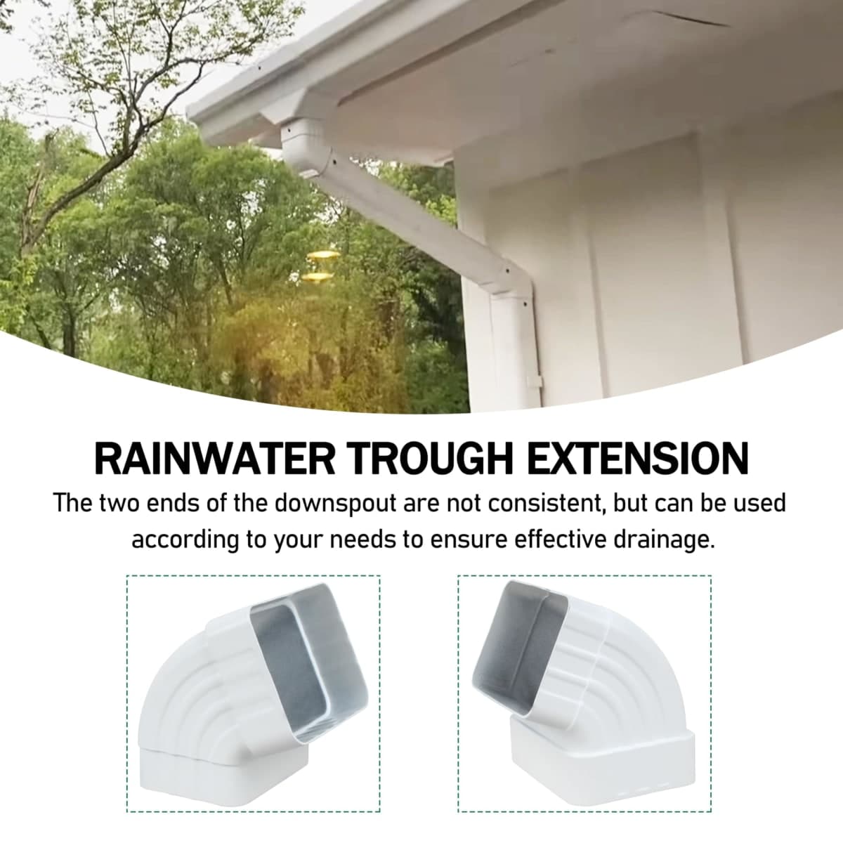 65° Gutter Elbow Roofing Gutter downspout Aluminum Downspout Elbow 3x4 White (Gutter Elbow 3x4in) thumbnail 5
