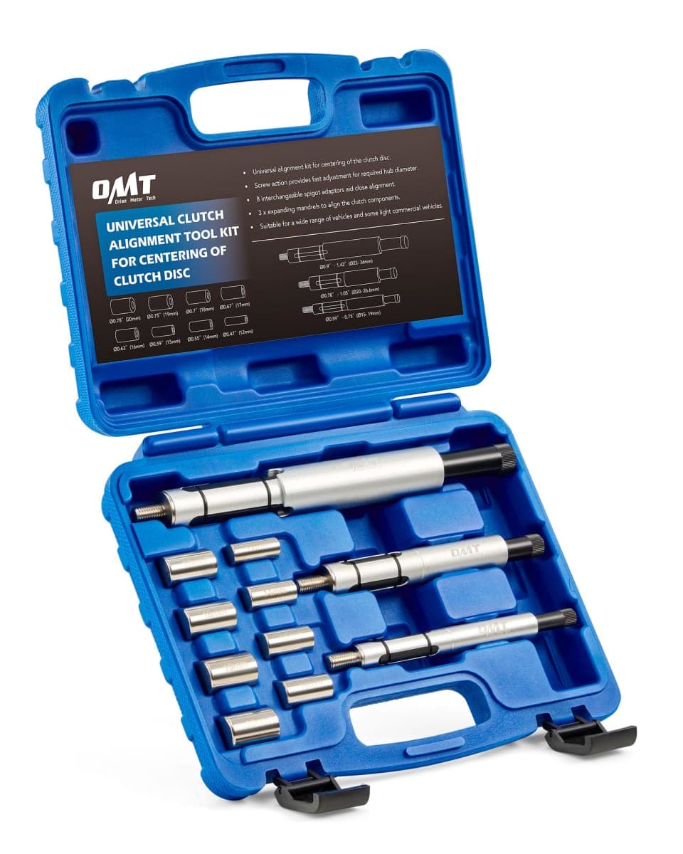 Orion Motor Tech Clutch Alignment Tool Kit, 11pc Universal Clutch Centering Tool Set for Clutch Disc Alignment, Heavy Duty Metric Clutch Plate Alignment Tools with 3 Spindles for Car Light Truck SUV